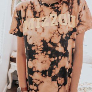 Bleach Dyed Mizzou Shirt